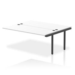Impulse Bench B2B Ext Kit 1800 Black Frame Office Bench Desk White on Productcaster.