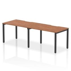 Evolve Plus 1200mm Single Row 2 Person Bench Desk Walnut/Black on Productcaster.