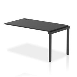 Impulse Bench Single Row Ext Kit 1400 Black Frame Bench Desk Black on Productcaster.