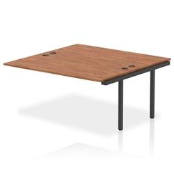 Impulse Bench B2B Ext Kit 1600 Black Frame Office Bench Desk Walnut on Productcaster.