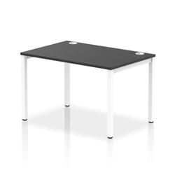 Impulse Bench Single Row 1200 White Frame Office Bench Desk Black on Productcaster.