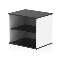 Impulse 600mm Deep Desk High Bookcase Black & White on Productcaster.