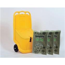 Slingsby Mobile Salt & Grit Bin Kit Yellow 75L with De-icing Salt 399638 on Productcaster.