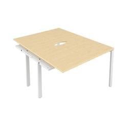 Vivace Cb 2 Person Extension Bench Desk 1400 X 800 Cut Out Maple-White on Productcaster.