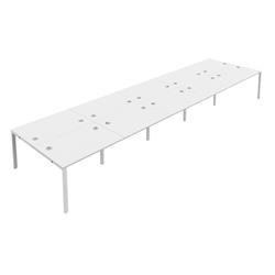 Vivace Cb 10 Person Bench 1600 X 800 Cable Port White-White Desk on Productcaster.