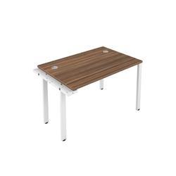 Vivace Cb 1 Person Extension Bench Desk 1600 X 800 Cable Port | Dark Walnut-White on Productcaster.