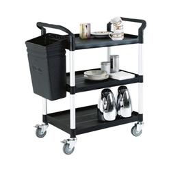 Black Open Service Trolley Cart on Productcaster.