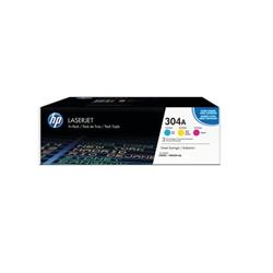 HP 304A 3-pack Cyan/Magenta/Yellow Original Toner Cartridges | Yields 2800 Pages on Productcaster.