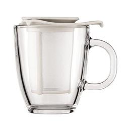 Bodum Yo-Yo White Mug & Tea Strainer 0.35 Litre on Productcaster.