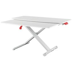 Leitz Standing Desk Converter With Sliding Tray H | White/Grey on Productcaster.