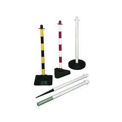 VFM Red/White Free standing Post With Rubber Square Base on Productcaster.
