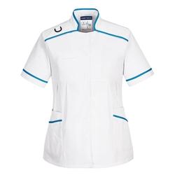 Medical Maternity Tunic White & Aqua Medium on Productcaster.