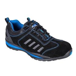 Steelite Lusum Safety Trainer S1P HRO B | Black & Blue | EU38 on Productcaster.