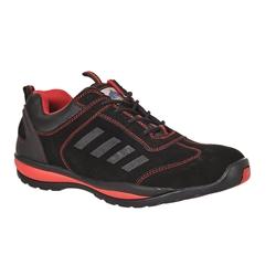 Steelite Lusum Safety Trainer S1P HRO R | Black & Red | EU45 on Productcaster.