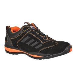 Steelite Lusum Safety Trainer S1P HRO O | Black & Orange | EU36 on Productcaster.