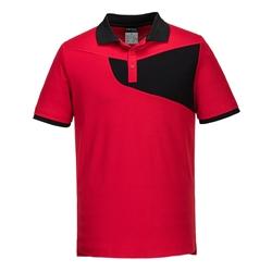 PW2 Polo Shirt Short Sleeve Red & Black 3 X-Large on Productcaster.