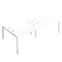 Vivace 4 Person Bench 1200 x 780-White Top Desk & White CB1280CPWHWH/4P with White Legs on Productcaster.