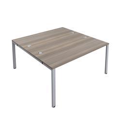 Vivace 2 Person Bench Desk 1600 x 780 - Grey Oak Top & CB1680CPGOSV/2P on Productcaster.