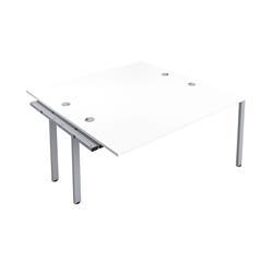 Vivace 2 Person Extension Bench Desk 1400 x 780-White Top CB1480CPWHSV/2PX on Productcaster.