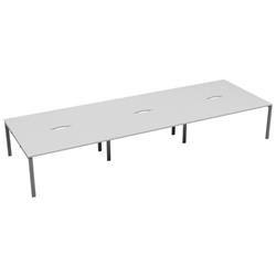 Vivace 6 Person 1600 x 800 | White Top Bench Desk-CB1680COWHSV/6P on Productcaster.