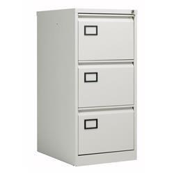 Bisley 3 Drawer Contract Steel Filing Cabinet - Goose | Grey on Productcaster.