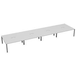 Vivace 8 Person 1600 x 800 | White Top Bench Desk-CB1680COWHSV/8P on Productcaster.