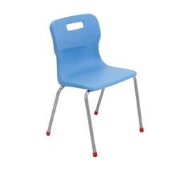 Titan 4 Leg Chair Size 4 in Blue | Plastic on Productcaster.