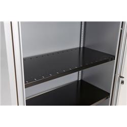 Bisley Essentials Slotted Shelf for Cupboards in Black on Productcaster.