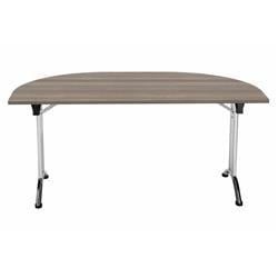 Allegro Folding Table 1600x800 Chrome/Grey Oak on Productcaster.