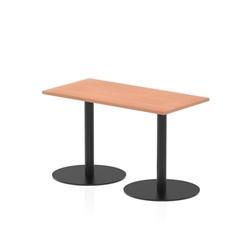 Italia 1200x600mm Rectangular Table Beech 720mm High Black Leg on Productcaster.