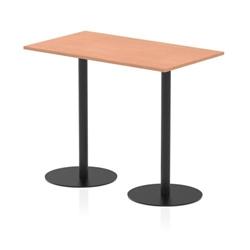 Italia 1400 x 800mm Rectangular Table Beech 1145mm High Black Leg on Productcaster.
