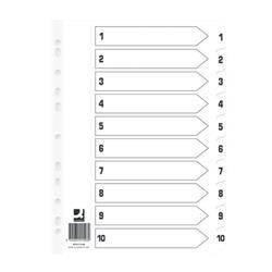 Q-Connect Q Connect Index 1-10 Board Reinforced White 5 Pack on Productcaster.