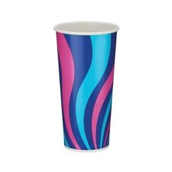 Single Wall Cold Paper Cup PE Lined 22oz Assorted (Pack of 1000) on Productcaster.