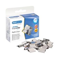 Rapesco Supaclip 60 Clips for 60 Sheets of 80gsm - CP10060S - Pack 100 | Silver | 20 mm | 20 mm on Productcaster.