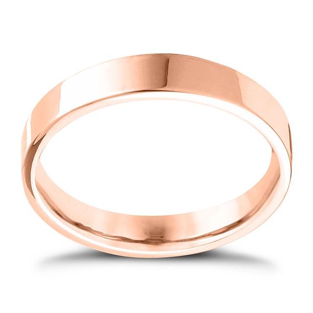 14ct Rose Gold Extra Heavyweight Flat Court Ring 5mm on Productcaster.