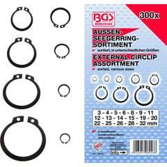 BGS Assortiment de circlips extérieurs - Ø 3 - 32 mm - 300 pièces 4026947080468 on Productcaster.