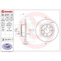 BREMBO Set van 2 remschijven 8020584872710 on Productcaster.