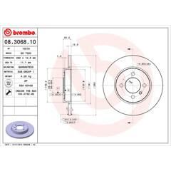 BREMBO Set van 2 remschijven 8020584306819 on Productcaster.