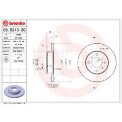 BREMBO Set van 2 remschijven 8020584524336 on Productcaster.