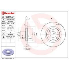 BREMBO Set van 2 remschijven 8020584960028 on Productcaster.