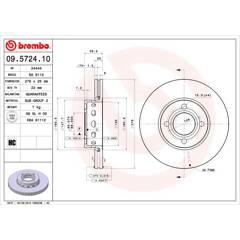 BREMBO Set van 2 remschijven 8020584572412 on Productcaster.