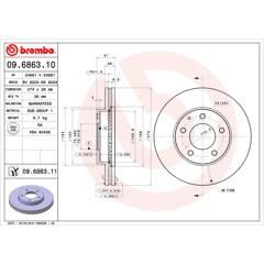 BREMBO Set van 2 remschijven 8020584686317 on Productcaster.