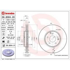 BREMBO Set van 2 remschijven 8020584025819 on Productcaster.