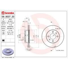 BREMBO Set van 2 remschijven 8020584953723 on Productcaster.