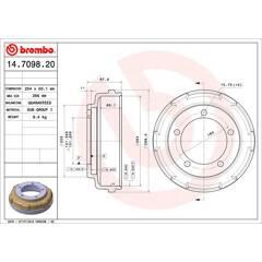 BREMBO Bremstrommel 8020584709825 on Productcaster.