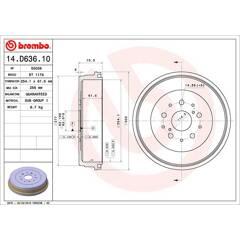 BREMBO Bremstrommel 8020584236307 on Productcaster.