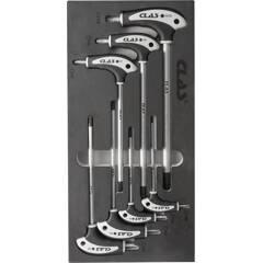 CLAS Sechskant-T-Schlüssel-Einsatz 3-10mm (7 Stück) 3700461476136 on Productcaster.