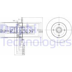 DELPHI Bremssatz (2 Bremsscheiben) 5012759423882 on Productcaster.