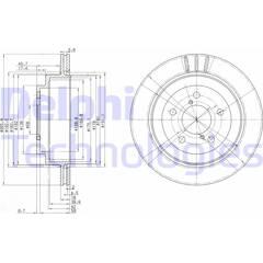 DELPHI Bremssatz (2 Bremsscheiben) 5012759063927 on Productcaster.