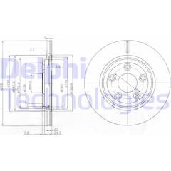 DELPHI Bremssatz (2 Bremsscheiben) 5012759140451 on Productcaster.